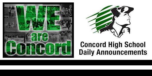 chs daily announcement graphic