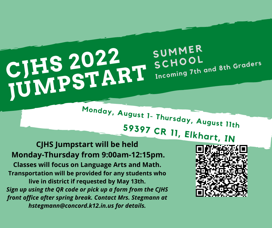QR code for 2022 CJHS JumpStart 