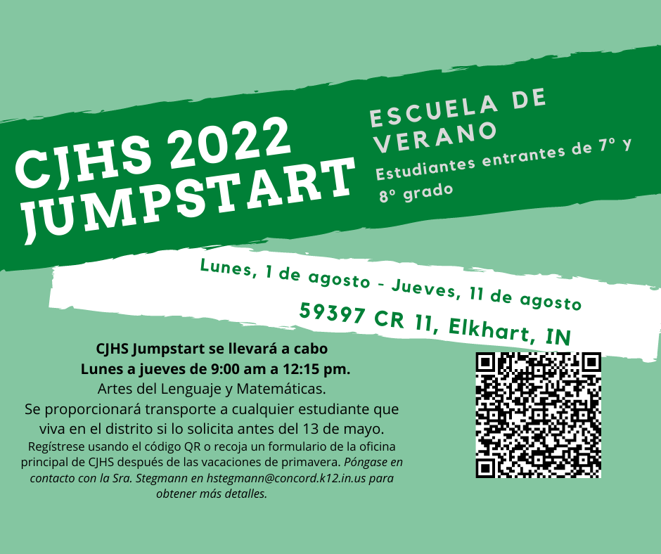 QR code for 2022 CJHS JumpStart Sp.
