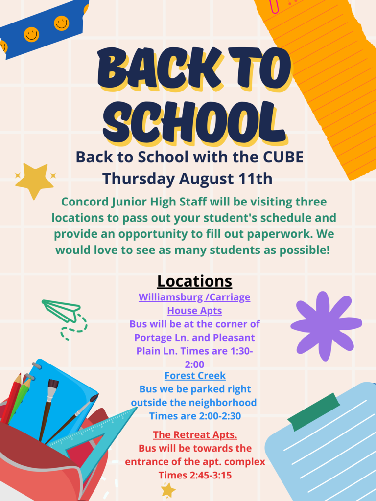CJHS Back to School with the CUBE
