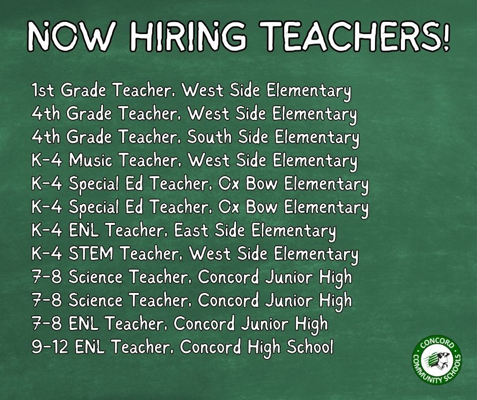 Now hiring teachers!